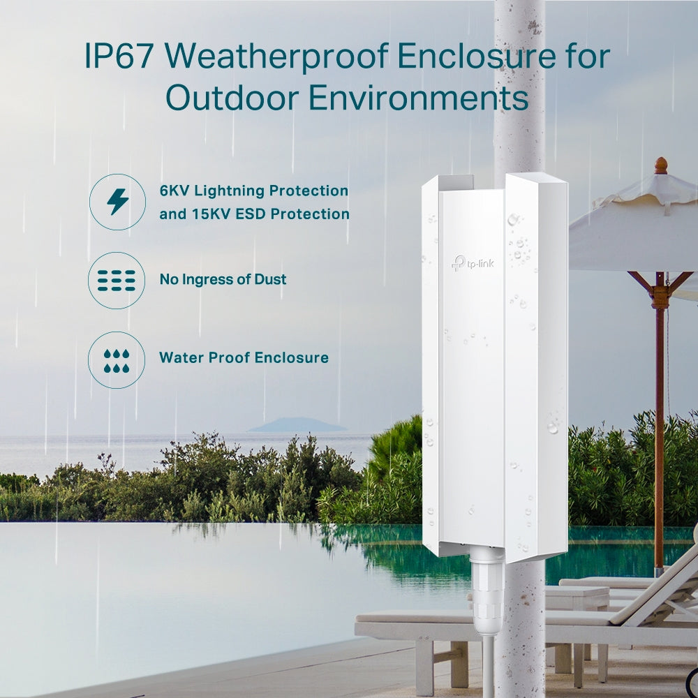 TP-Link AX3000 Indoor/Outdoor Wi-Fi 6 Access Point - TL-EAP650-OUTDOOR