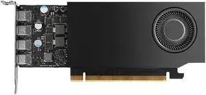 PNY RTX A400 4GB GDDR6 Graphics Card, Display Outputs: 4 x Mini DisplayPort 1.4a, Recommended Power