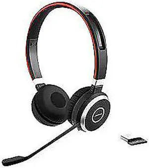 Jabra Evolve 65 SE STEREO Headset with Link380a (USB-A) (UC) (with Stand)