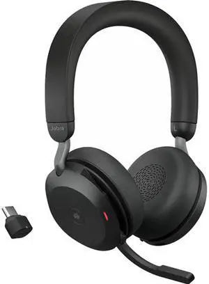 Jabra Evolve2 75 STEREO Headset with Link380a (USB-A) (MS Version) - No Deskstand (Black)