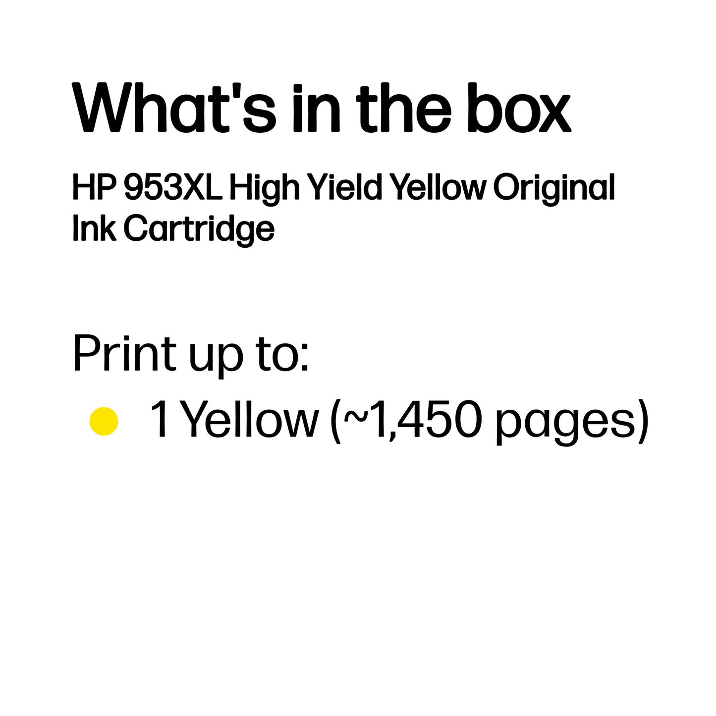 HP 953XL High Yield Yellow Original Ink Cartridge