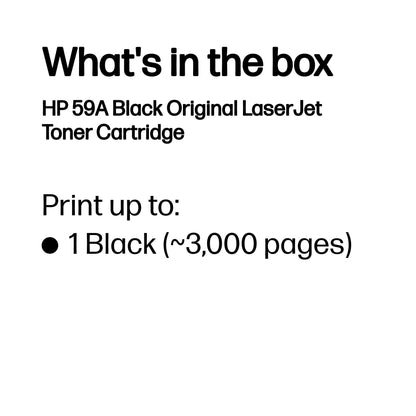 HP 59A Black Original LaserJet Toner Cartridge