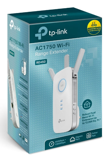 TP-Link AC1750 Mesh Wireless N Wall Plugged Range Extender - TL-RE450