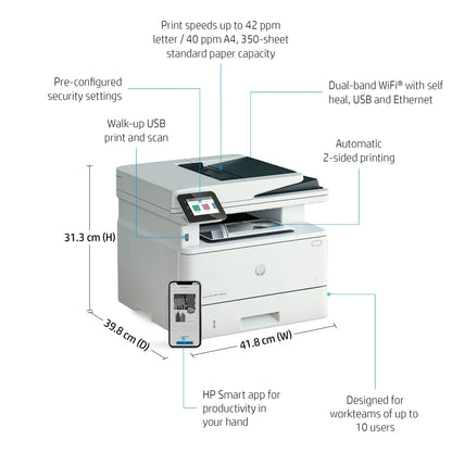 HP Printer Smart Tank 582 Duplex printing Manual, Wireless capability Yes, built-in Wi-Fi 2.4G, Wi-F