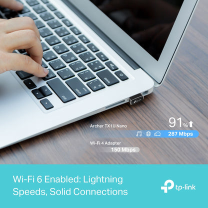 TP-Link AX300 Nano Wi-Fi 6 Wireless USB Adapter - TL-ARCHER TX1U NANO