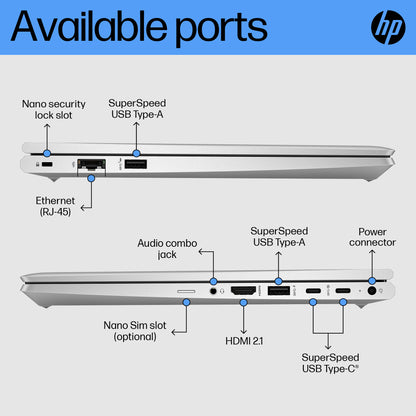 HP ProBook 440 14 inch G10 Notebook PC (9G1W8ET) Intel® Core™ i5-1335U, 16GB DDR4-3200, 512 GB PCIe®